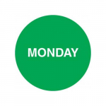 1" Preprinted Inventory Day Marking Dot "Monday"_noscript