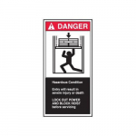 2-1/2" x 5" ANSI Danger CEMA Label "Hazardous ..."_noscript