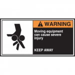 2-1/2" x 5" Safety Label "Moving Equipment ..."_noscript