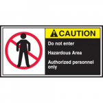 2-1/2" x 5" Safety Label "Do Not Enter Hazardous..."_noscript
