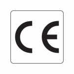 1" x 1" CE Mark Label "CE" Adhesive Poly_noscript