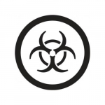 1" WHMIS Safety Label "Biohazardous and ..."_noscript