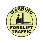17" Floor Sign "Warning - Forklift Traffic"_noscript