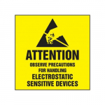 4" x 4" Safety Label "Observe Precautions ..."_noscript