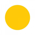 1" Diameter Magnetic Shape - Circle Yellow_noscript