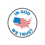 1-1/2" Patriotic Label "In God We Trust"_noscript