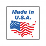 1" x 1" Shipping Label "Made in U.S.A."_noscript