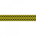 1" Number Sign "0" Black on Yellow_noscript