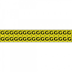 1" Letter Sign "G" Black on Yellow_noscript