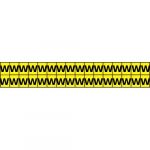 1" Letter Sign "W" Black on Yellow_noscript
