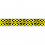 1" Letter Sign "X" Black on Yellow_noscript