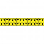 1" Letter Sign "Y" Black on Yellow_noscript