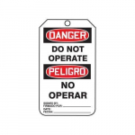 4-1/4" x 2-1/8" OSHA Safety Tag "Do Not Operate"_noscript