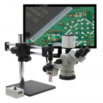 SPZV-50 Stereo Zoom Trinocular Microscope DABS Stand_noscript
