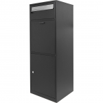 MPB-700 Parcel Box, Black w/ One Drop Door