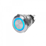 10A Push Button LED Ring Off-On Switch Blue_noscript
