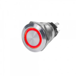 10A Push Button LED Ring Off-On Switch, Red_noscript