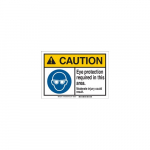 "Caution Eye Protection Required" Sign_noscript