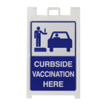 "Curbside Vaccination" A-Frame Heavy Duty Sign Stand_noscript