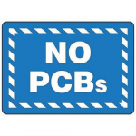 1" x 2" "NO PCBs" Polyester Chemical Label_noscript