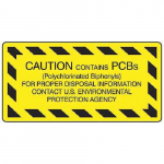 Caution Contains PCBs Chemical Vinyl Label_noscript