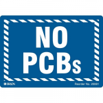 3.5" x 5" "NO PCBs"Polyester Safety Label_noscript