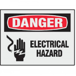 "Electrical Hazard" Polyester Safety Label_noscript