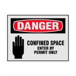 "Confined Space Enter by Permit Only" Label_noscript