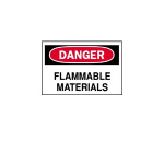 10" x 14" Fiberglass Danger Sign, Black/Red on White_noscript