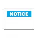 10" x 14" Fiberglass Notice Sign, Blue on White_noscript