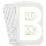"B" Label, Letter "3" White Gothic Font Quik-Align_noscript