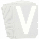 "V" Label, Letter "3" White Gothic Font Quik-Align_noscript