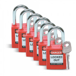 Red Safety Padlock with 1.5" Shackle_noscript