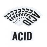 2" Vinyl ACID Label, Black on White_noscript