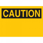 10" x 14" Paper Caution Sign, Black on Yellow_noscript