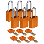 150258 Aluminum Lockout Padlock, Orange_noscript