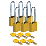 150298 Aluminum Lockout Padlock, Yellow_noscript