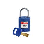 SafeKey Lockout Padlock, Blue, 1" Shackle_noscript