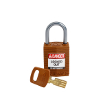 SafeKey Lockout Padlock, Brown, 1" Shackle_noscript