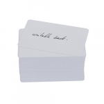 PVC Blank Cards with Writable Back, 20Mil