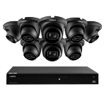 NVR System w/ 8 x Black Dome Cameras_noscript