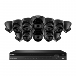 16-Channel NVR System, 12 Black Dome Cameras_noscript