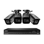 NVR System, 4 Bullet Black Cameras, 30 fps_noscript