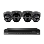 NVR System, 4 Dome Black Cameras, MV Lens_noscript