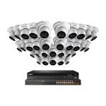 NVR System, 32 Dome White Cameras, 8 TB_noscript