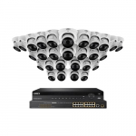 32-Channel NVR System, 28 Dome Camera, White_noscript
