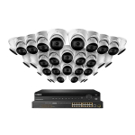 NVR System, 32 Dome White Cameras, 8 TB, MV_noscript