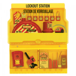 S1900 Deluxe Lockout Station with Padlocks_noscript