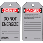 "Danger Do Not Energize" Safety Tag_noscript
