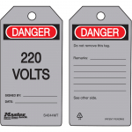 "Danger 220 Volts" - Metal Detectable Safety Tag